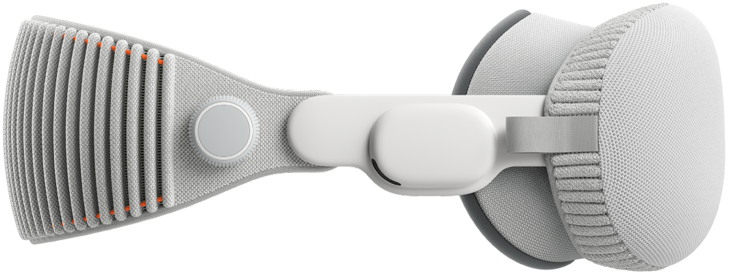 Apple Vision Pro con la copertura per proteggere il vetro.