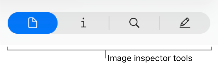 The Image inspector tools.