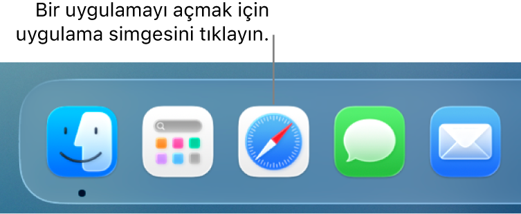 Dock’taki Safari simgesi.