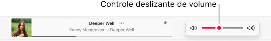 O controle de volume.
