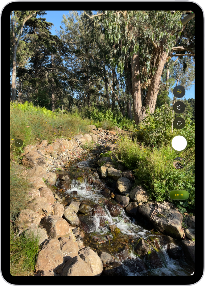 La app Cámara abierta en modo Foto.