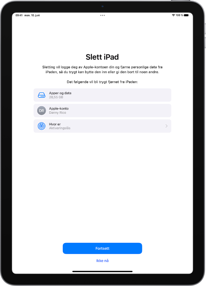 Slett iPad-skjermen.