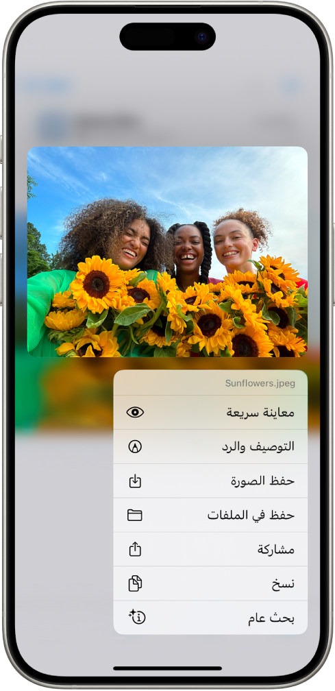 مرفق بريد إلكتروني تم تحديده مع إدراج الإجراءات الممكنة.