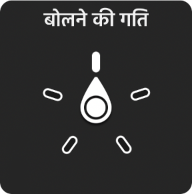 रोटर कंट्रोल जिसमें डायल बोलने की दर सेटिंग की ओर पॉइंट करता है।