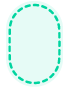 ଏକ ଡ୍ୟାଶ୍‌ଯୁକ୍ତ ଫିକା ସବୁଜ ଅଣ୍ଡାକାର