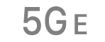 5G E ਸਥਿਤੀ ਆਈਕਨ।
