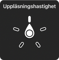 Rotorreglaget som pekar mot inställningen Uppläsningshastighet.