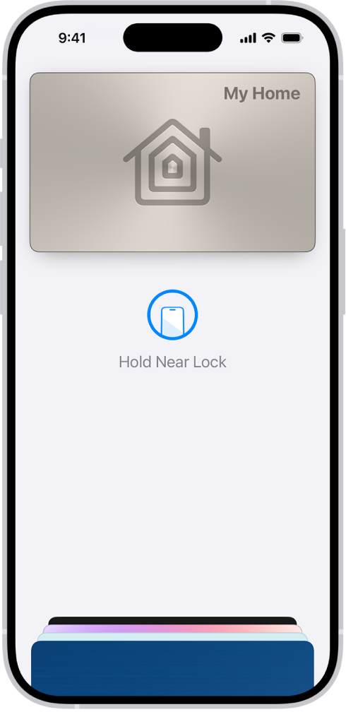 A home key in the Wallet app.
