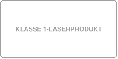 Mærke for produkter med Klasse 1-laser.