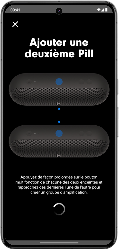 L’écran « Ajouter une Pill » de l’app Beats.