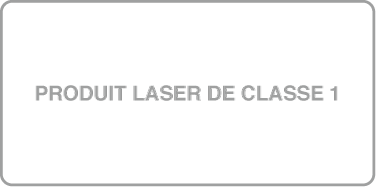 Étiquette de produit laser de classe 1.