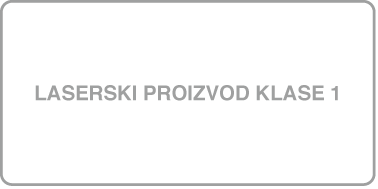 Oznaka proizvoda s laserom Klase 1.