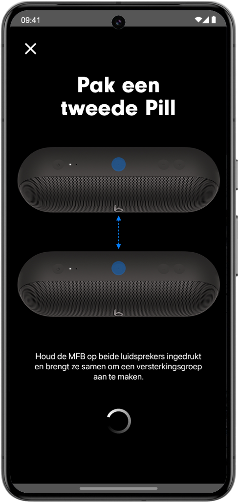 Het scherm 'Pak een tweede Pill' in de Beats-app.
