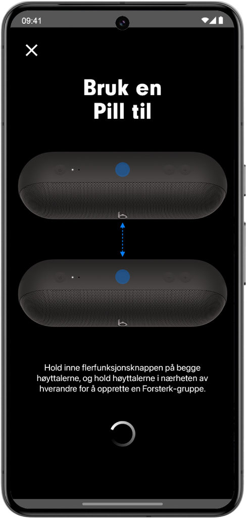 Bruk en Pill til-skjermen i Beats-appen.