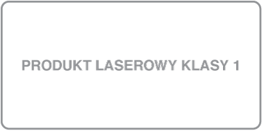 Etykieta produktu laserowego klasy 1.