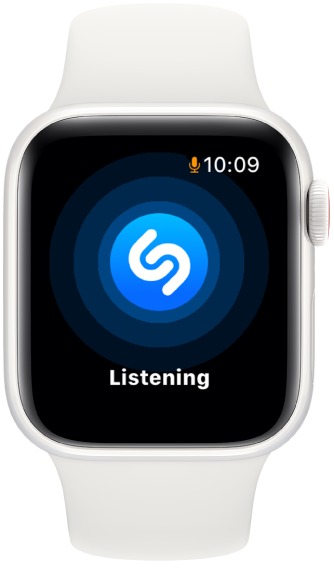 Shazam app listening on Apple Watch
