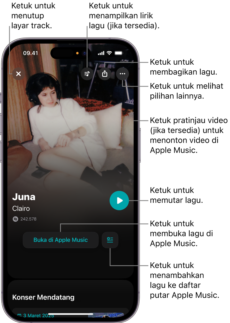 Kontrol layar track di iPhone