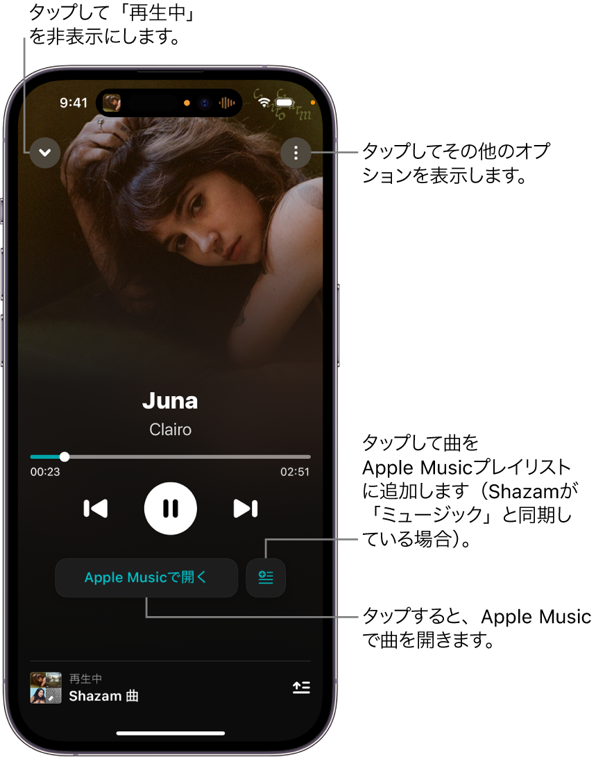 「再生中」画面のコントロール