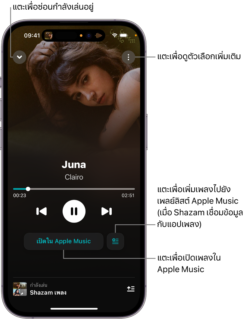 ตัวควบคุมหน้าจอกำลังเล่นอยู่