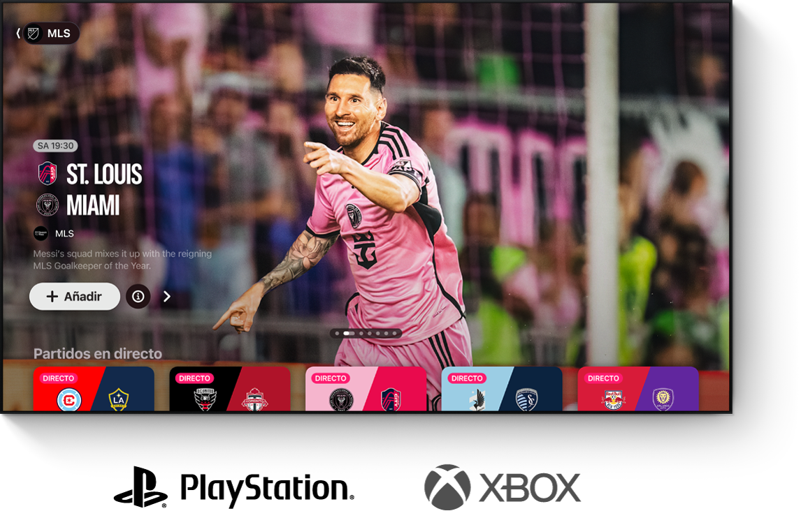 App Apple TV mostrada en un televisor