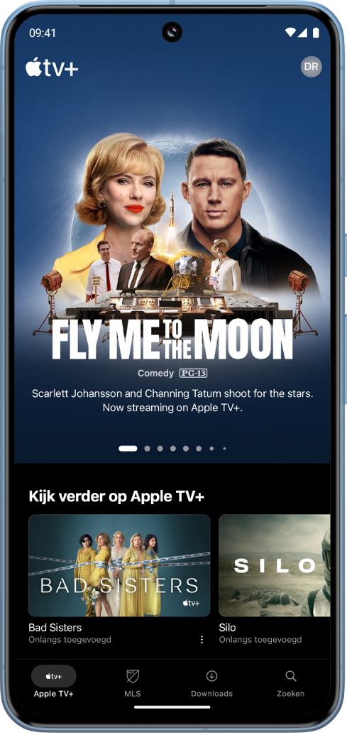 Een Android-apparaat met de Apple TV-app