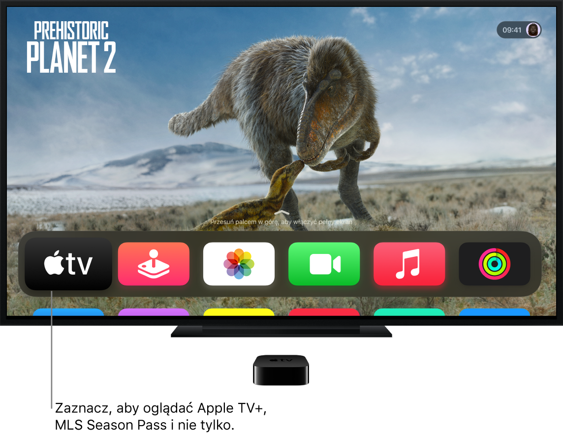 Aplikacja Apple TV na ekranie głównym