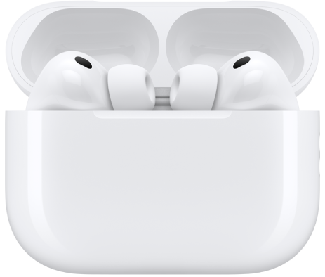 AirPods Pro 3 in their charging case.