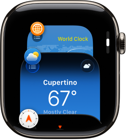 The App Switcher showing the three most recently used apps.