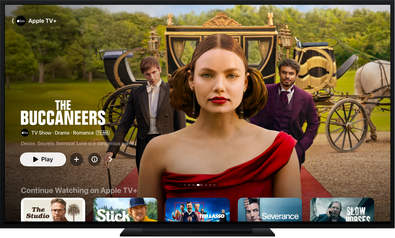 An Apple TV showing the Apple TV app