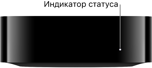 Apple TV, на котором показан индикатор статуса