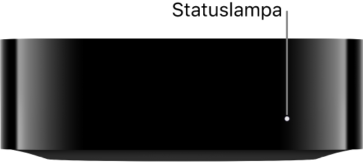 Apple TV med statuslampan visas