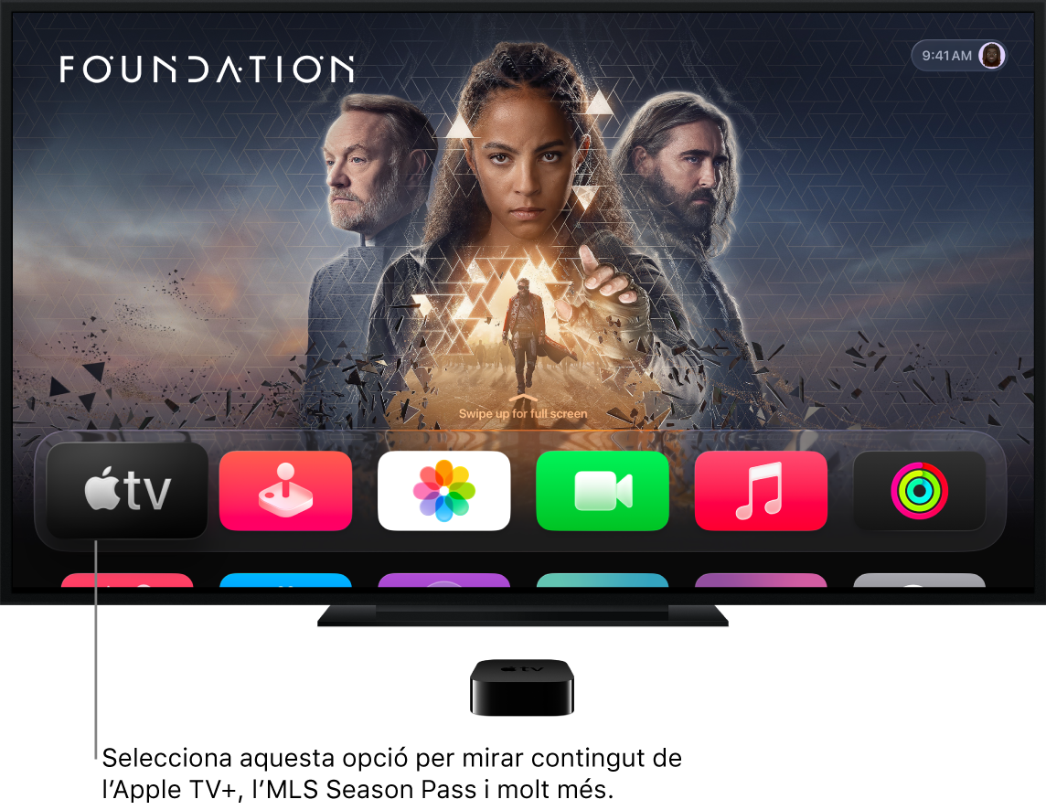 L’app TV a la pantalla d’inici