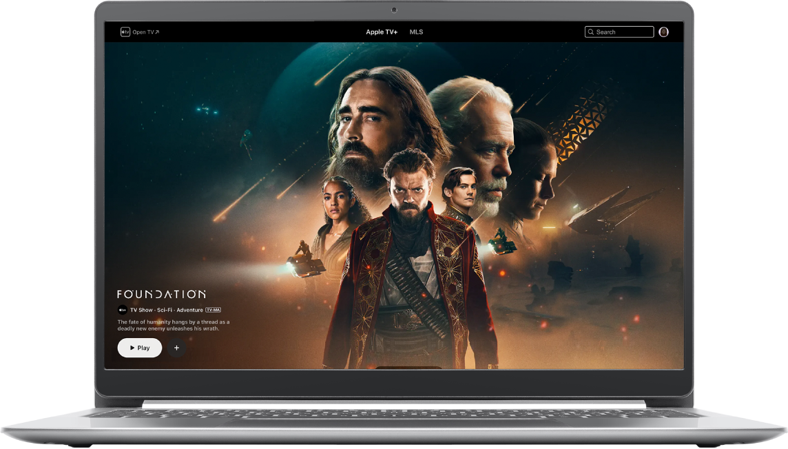 Tapak web Apple TV dalam pelayar