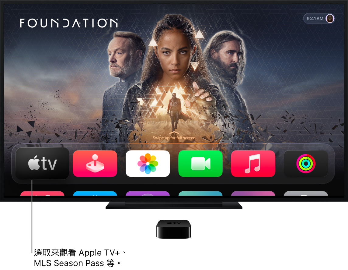 主畫面上的 Apple TV App