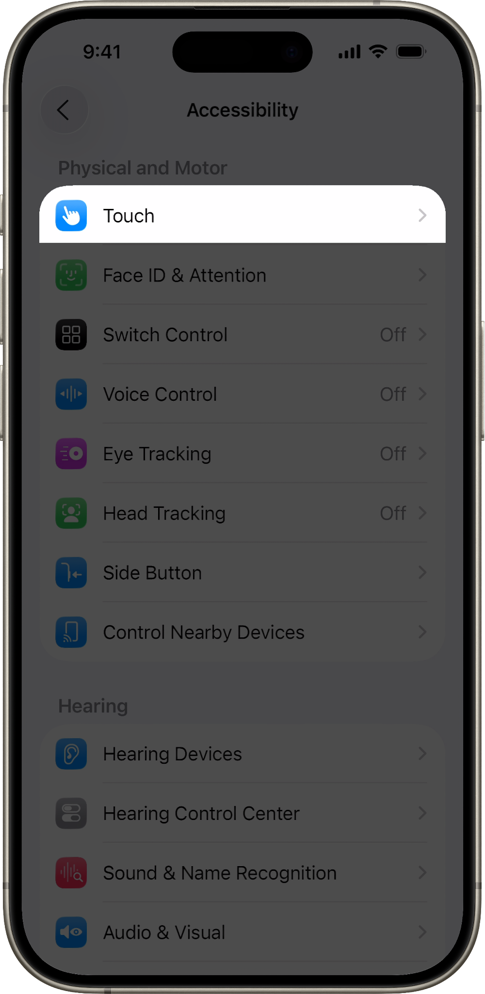 An iPhone screen showing AssistiveTouch.