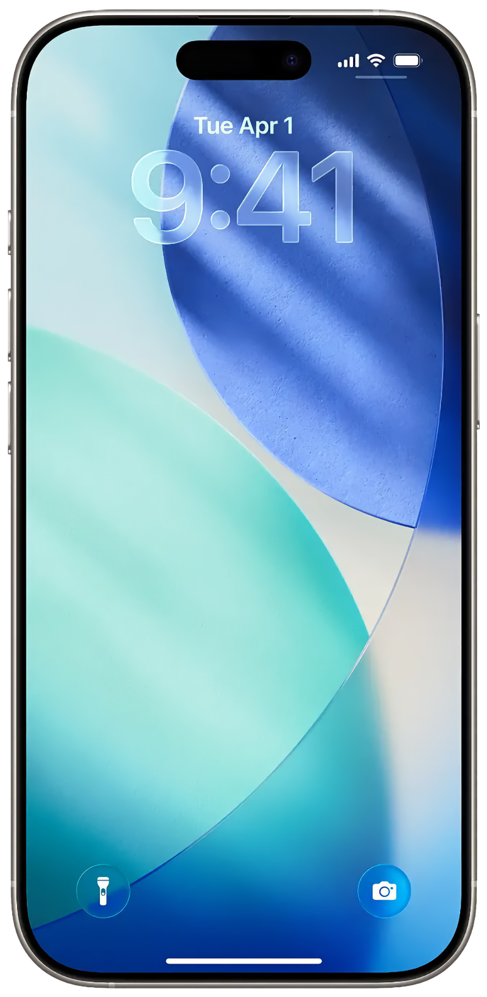 An iPhone showing the Lock Screen.