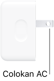 Adaptor Daya Ringkas Port USB-C Ganda 35W.