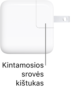 30 W USB-C maitinimo adapteris.