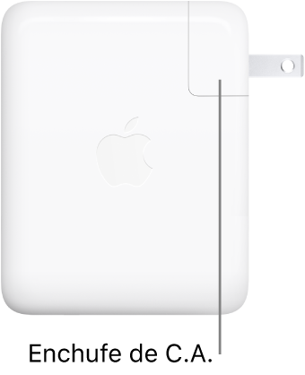 El adaptador de corriente USB-C de 140 W.
