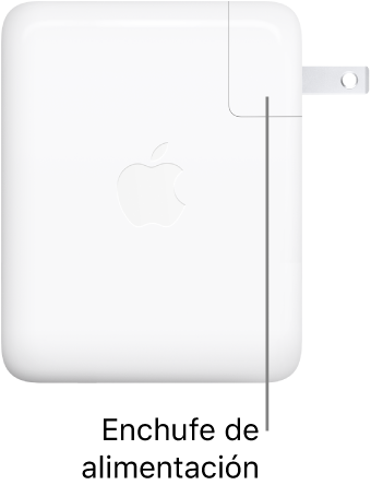 El adaptador de corriente USB-C de 140 W.