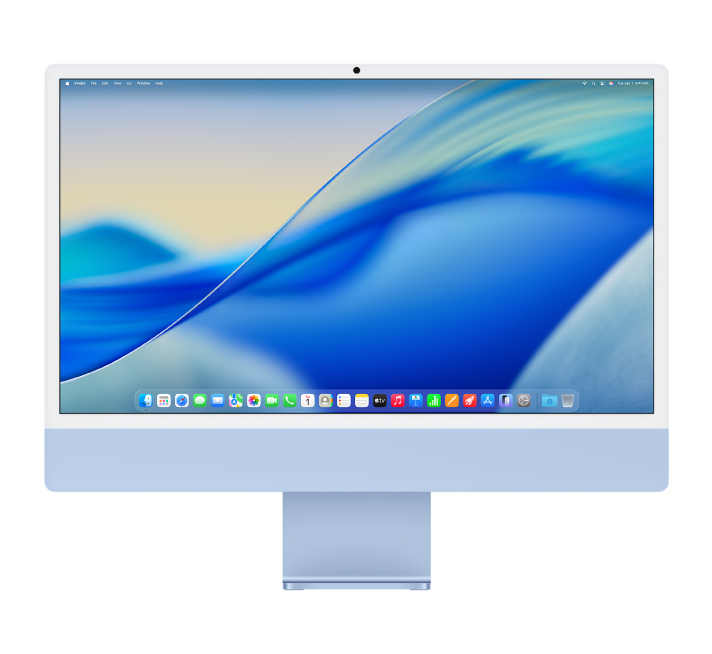 An iMac display.