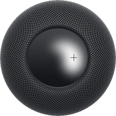 A spinning white light that indicates HomePod is turning on.