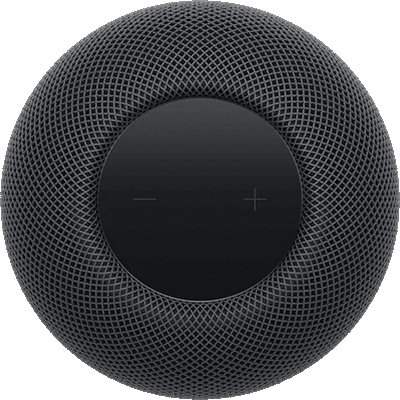 Una luz naranja parpadeante indica que el HomePod mini está enchufado a un adaptador de corriente no compatible.