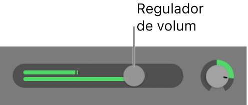 Capçalera de pista amb el regulador Volum.