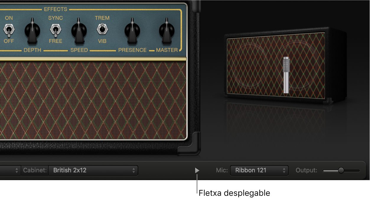Fletxa desplegable per a una visualització més petita.