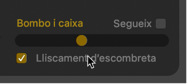 Casella “Lliscament d’escombreta”.