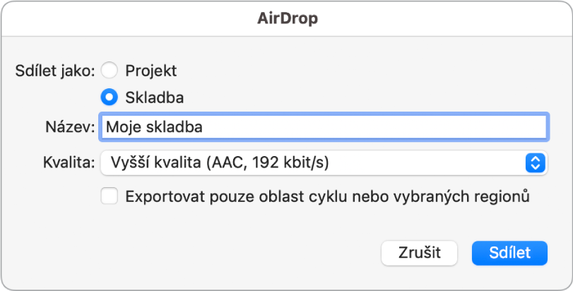 Dialog AirDrop.