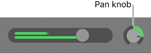 Track header showing Pan knob.