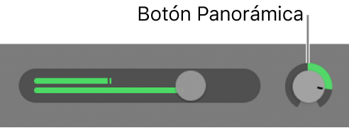 Cabecera de pista con el botón de panorámica.