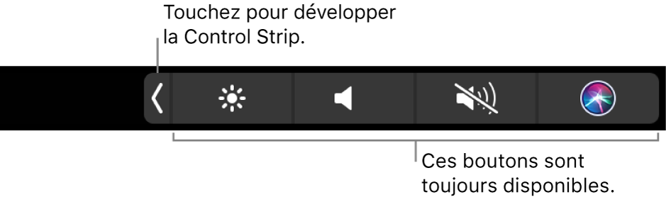 Figure Control Strip de la Touch Bar